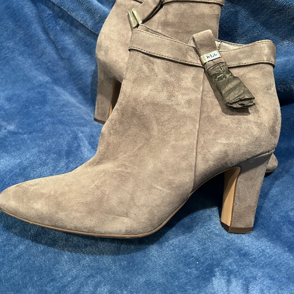 New suede gray booties